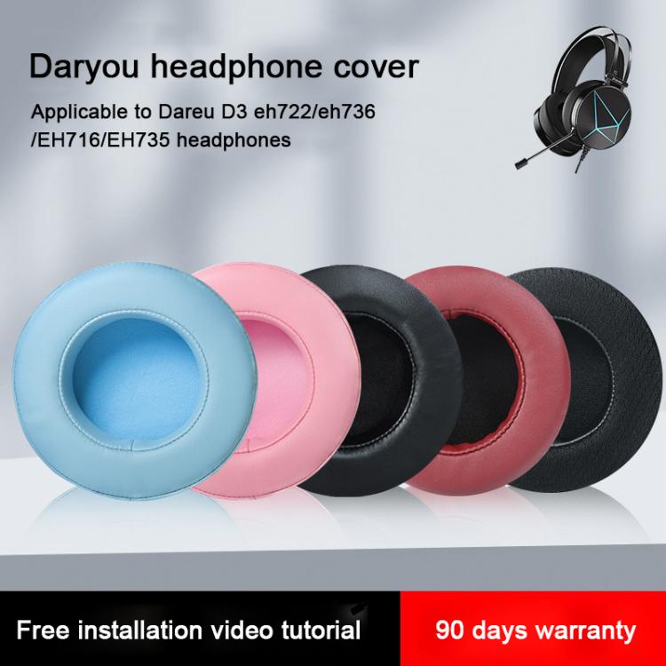 For Dareu EH722 2pcs Football Net Slip-on Type Earphone Covers - Black