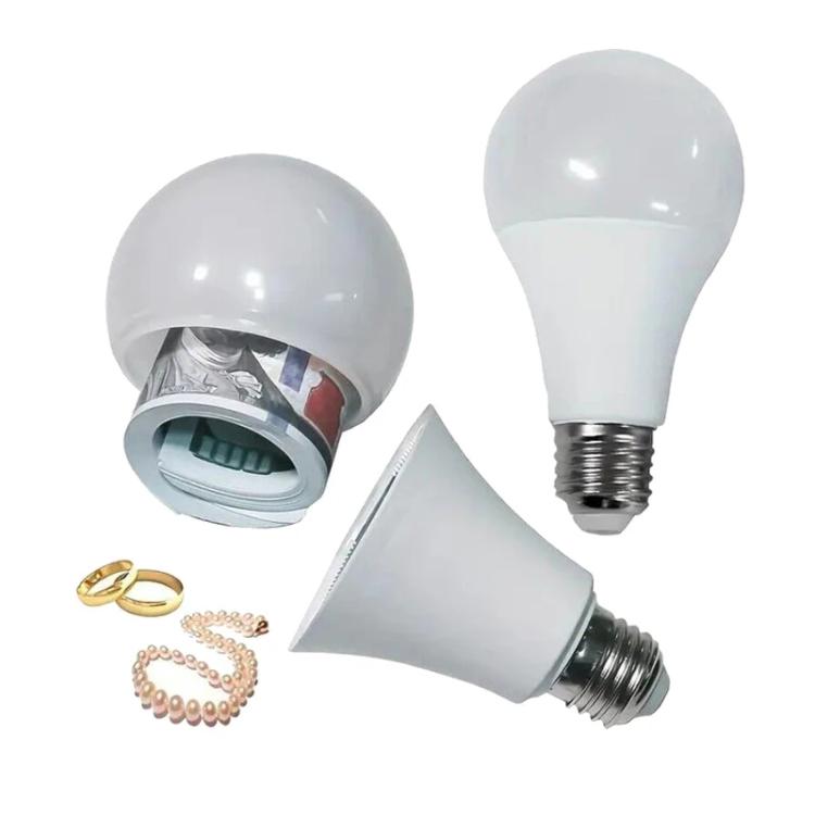 Creative Light Bulb Piggy Bank Cash Medicine Storage Box - White
