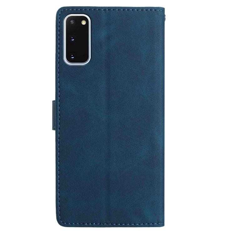 For Samsung Galaxy S20 5G Rose Flower Embossing Pattern Leather Phone Case