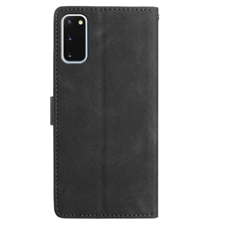 For Samsung Galaxy S20 5G Rose Flower Embossing Pattern Leather Phone Case