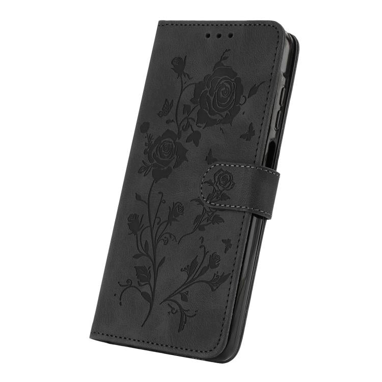 For Samsung Galaxy S20 5G Rose Flower Embossing Pattern Leather Phone Case