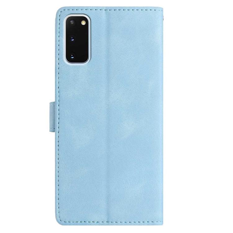 For Samsung Galaxy S20 5G Rose Flower Embossing Pattern Leather Phone Case