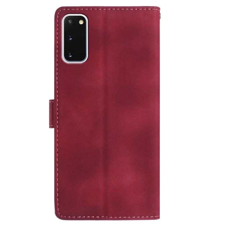 For Samsung Galaxy S20 5G Rose Flower Embossing Pattern Leather Phone Case