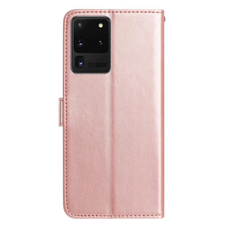 For Samsung Galaxy S20 Ultra 5G Rose Flower Embossing Pattern Leather Phone Case