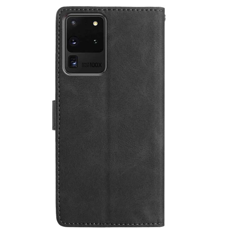 For Samsung Galaxy S20 Ultra 5G Rose Flower Embossing Pattern Leather Phone Case