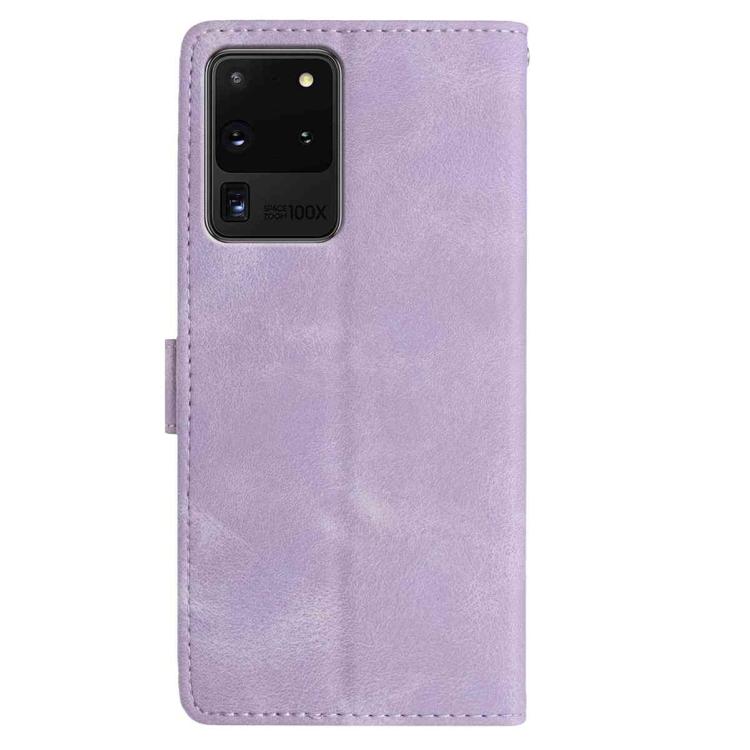 For Samsung Galaxy S20 Ultra 5G Rose Flower Embossing Pattern Leather Phone Case
