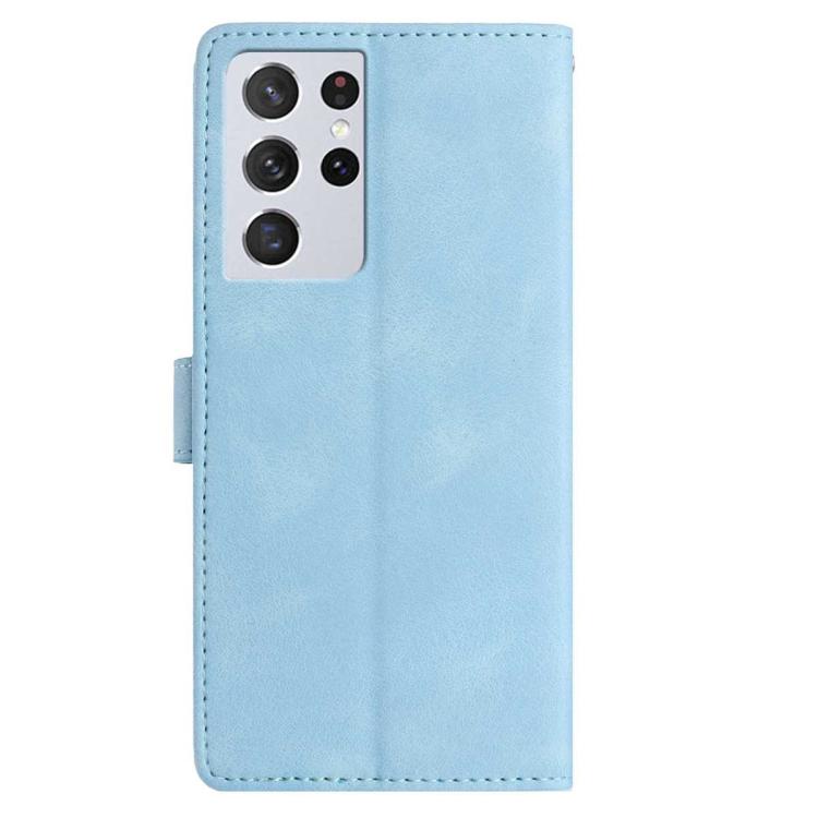 For Samsung Galaxy S21 Ultra 5G Rose Flower Embossing Pattern Leather Phone Case