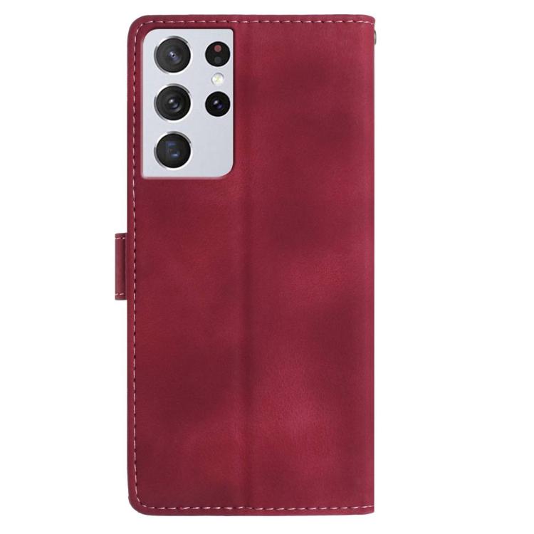 For Samsung Galaxy S21 Ultra 5G Rose Flower Embossing Pattern Leather Phone Case