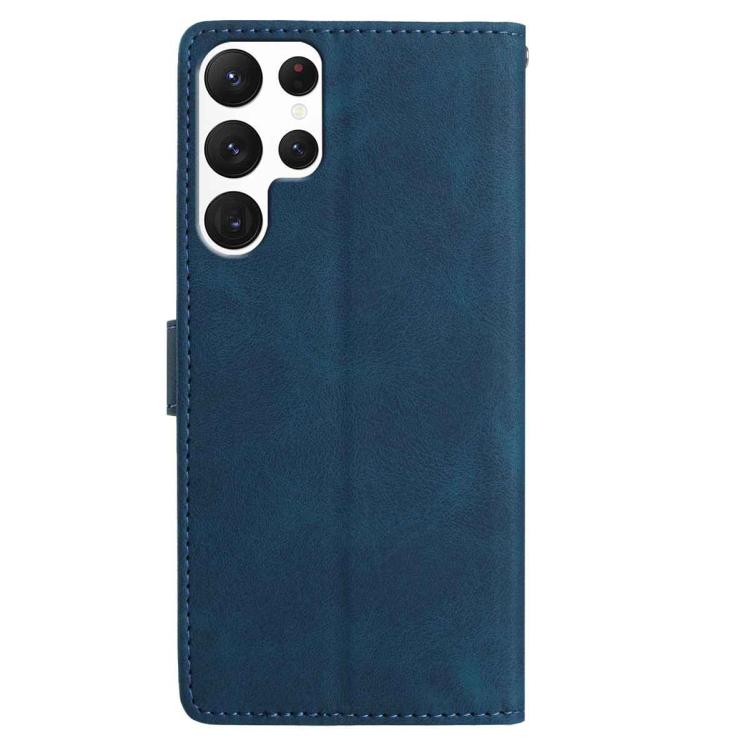 For Samsung Galaxy S22 Ultra 5G Rose Flower Embossing Pattern Leather Phone Case