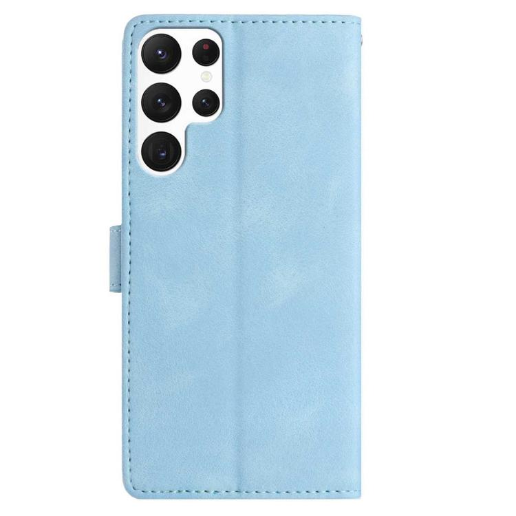For Samsung Galaxy S22 Ultra 5G Rose Flower Embossing Pattern Leather Phone Case