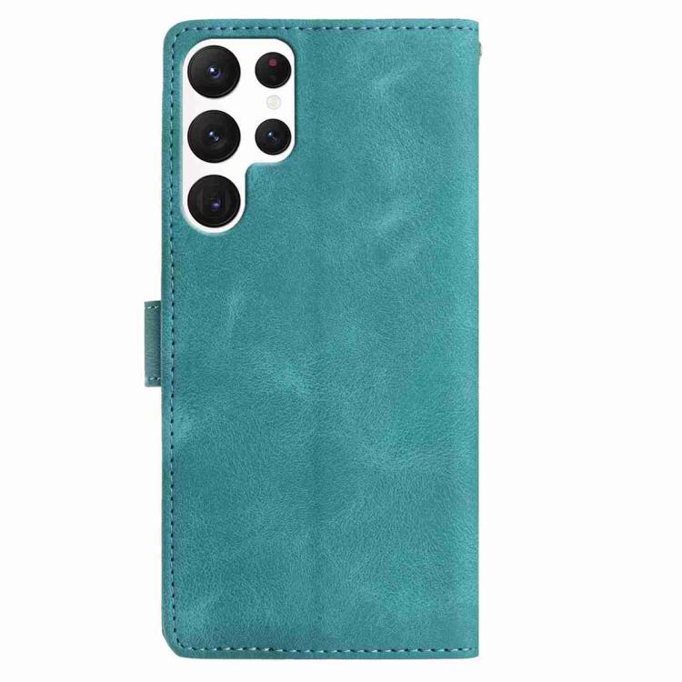 For Samsung Galaxy S22 Ultra 5G Rose Flower Embossing Pattern Leather Phone Case