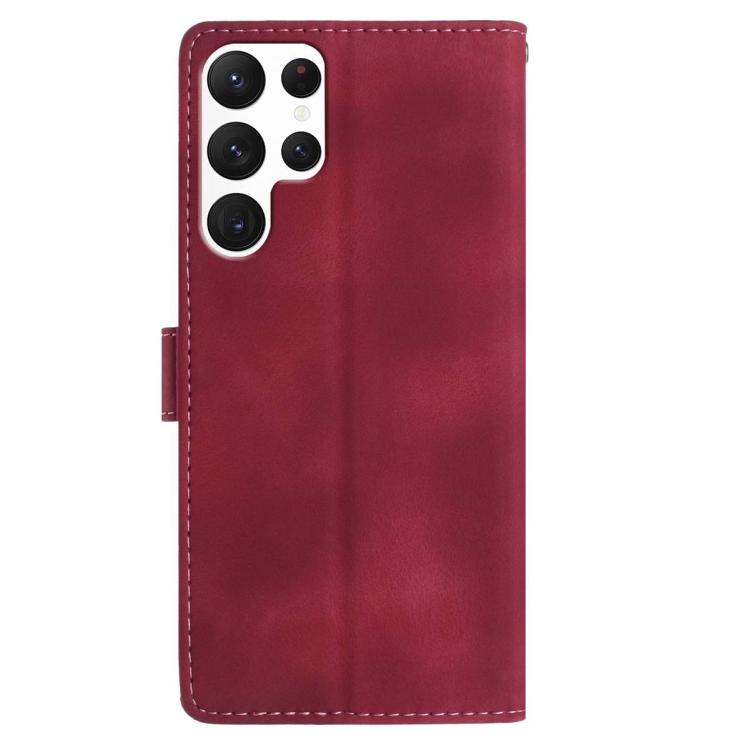 For Samsung Galaxy S22 Ultra 5G Rose Flower Embossing Pattern Leather Phone Case