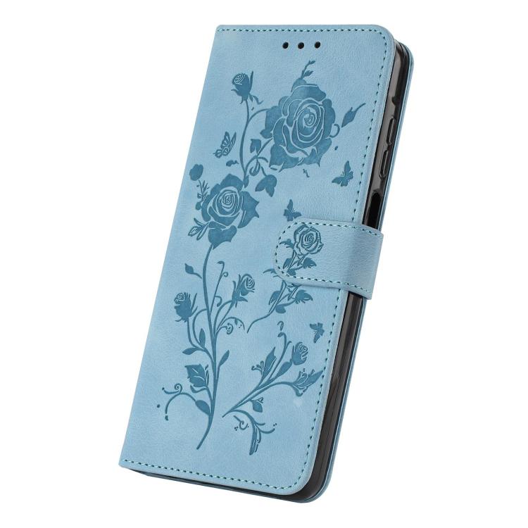 For Samsung Galaxy S23 5G Rose Flower Embossing Pattern Leather Phone Case