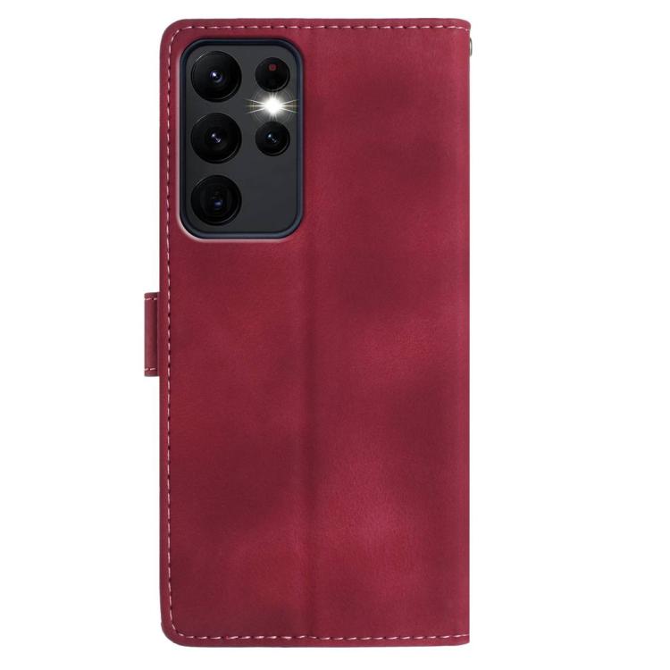 For Samsung Galaxy S23 Ultra 5G Rose Flower Embossing Pattern Leather Phone Case