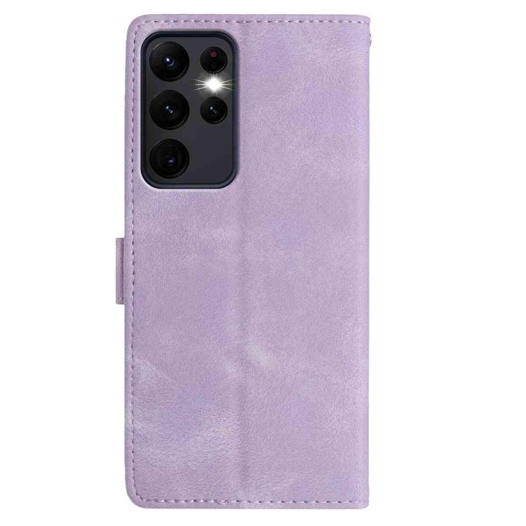 For Samsung Galaxy S23 Ultra 5G Rose Flower Embossing Pattern Leather Phone Case