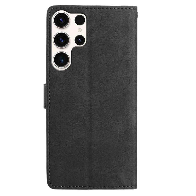 For Samsung Galaxy S24 Ultra 5G Rose Flower Embossing Pattern Leather Phone Case