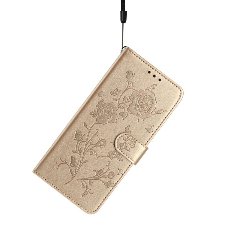 For Samsung Galaxy S25 5G Rose Flower Embossing Pattern Leather Phone Case