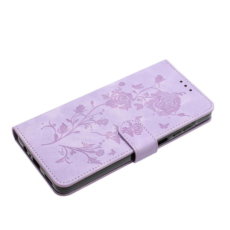 For Samsung Galaxy S25 5G Rose Flower Embossing Pattern Leather Phone Case