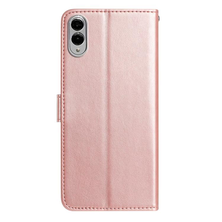 For Samsung Galaxy S25 Edge 5G Rose Flower Embossing Pattern Leather Phone Case