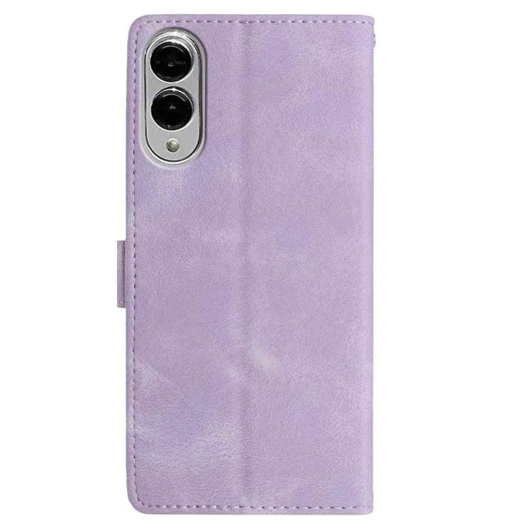 For Samsung Galaxy S25 Edge 5G Rose Flower Embossing Pattern Leather Phone Case