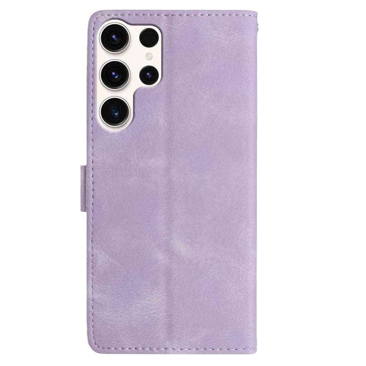 For Samsung Galaxy S25 Ultra 5G Rose Flower Embossing Pattern Leather Phone Case