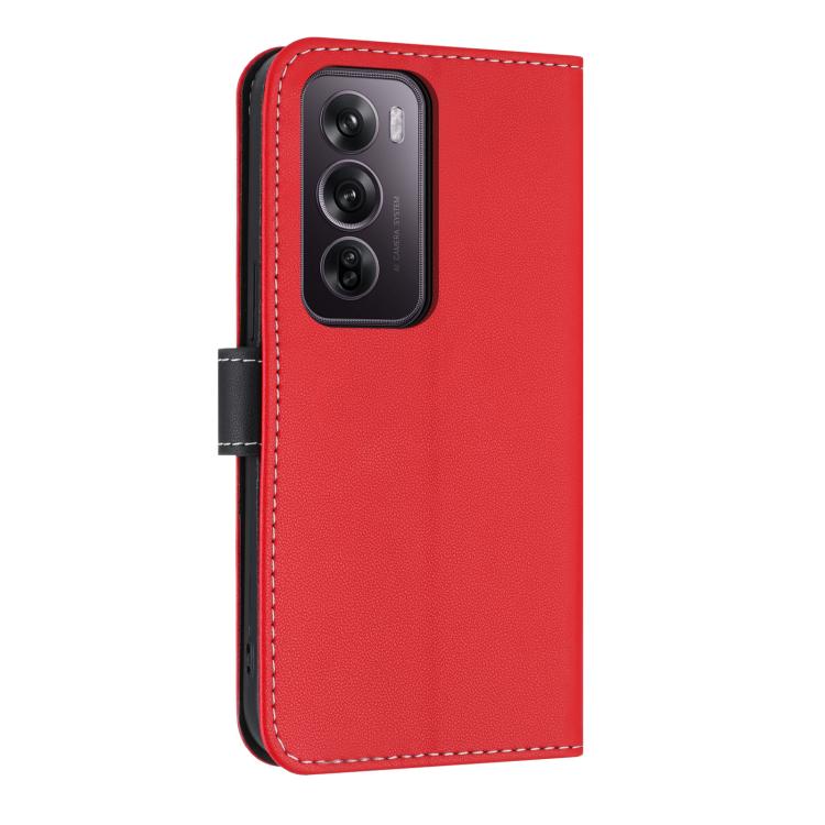 For OPPO Reno12 Pro 5G Metal Bow Leather Phone Case with Hand Strap