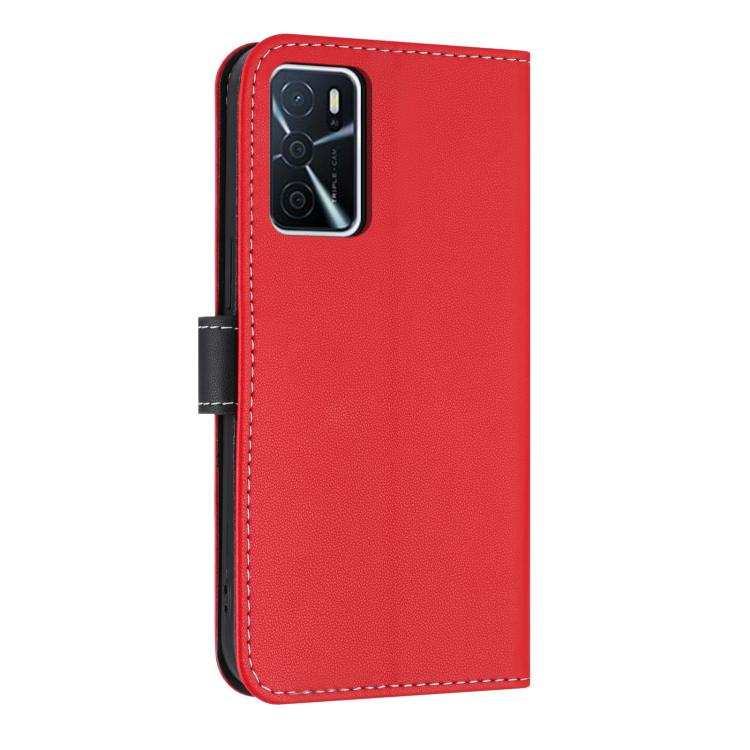 For OPPO A16 Metal Bow Leather Phone Case with Hand Strap