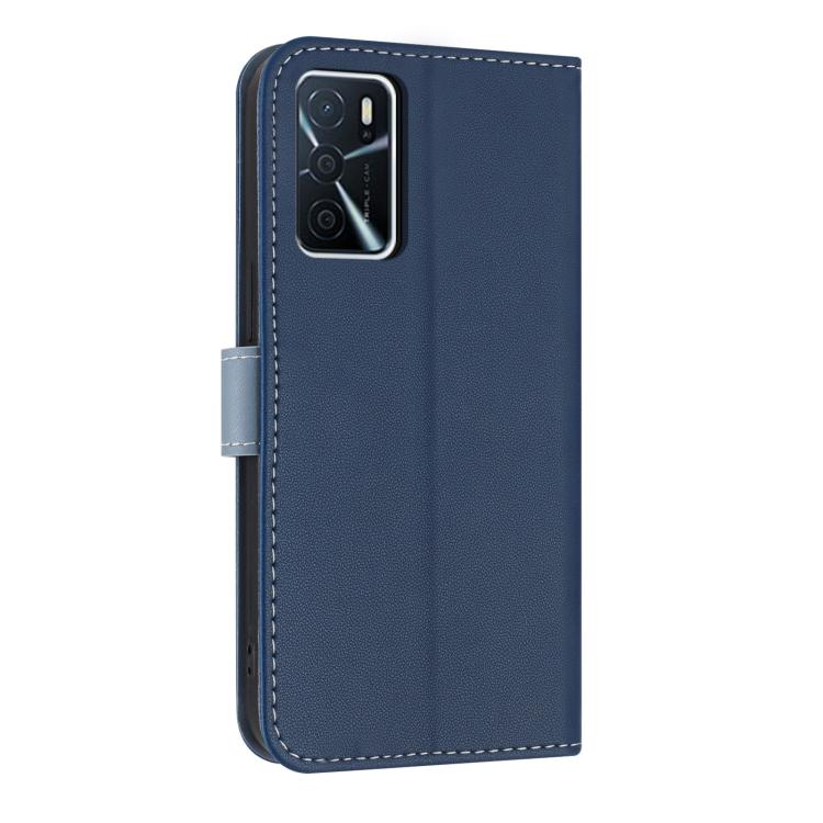 For OPPO A16 Metal Bow Leather Phone Case with Hand Strap