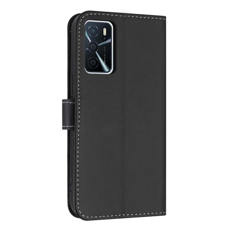 For OPPO A16 Metal Bow Leather Phone Case with Hand Strap