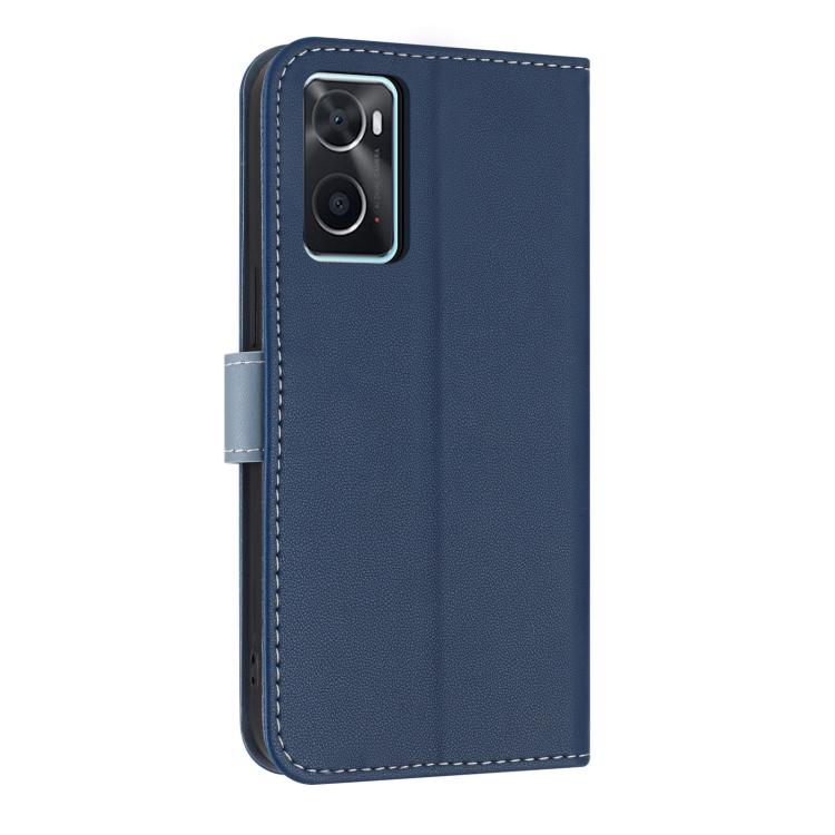 For OPPO A36 4G / A76 / A96 Metal Bow Leather Phone Case with Hand Strap