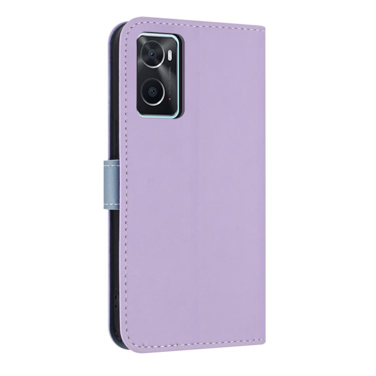 For OPPO A36 4G / A76 / A96 Metal Bow Leather Phone Case with Hand Strap