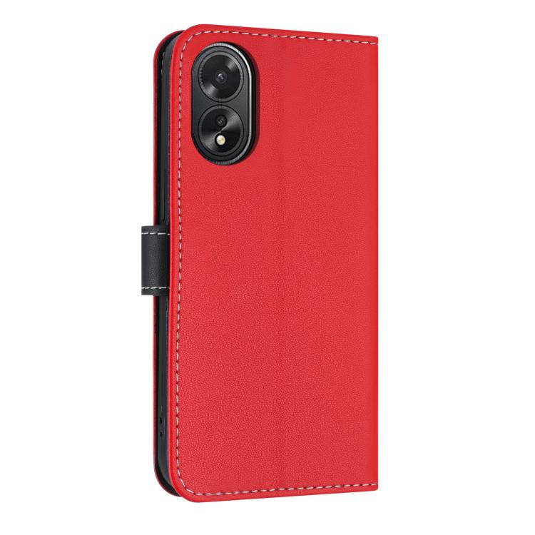 For OPPO A38 4G Global / A18 Metal Bow Leather Phone Case with Hand Strap