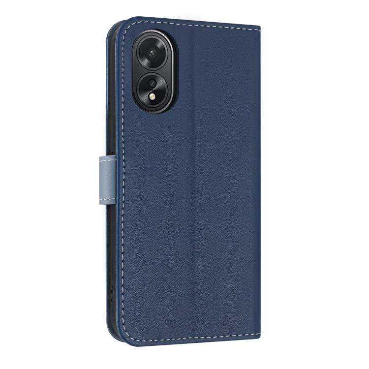 For OPPO A38 4G Global / A18 Metal Bow Leather Phone Case with Hand Strap