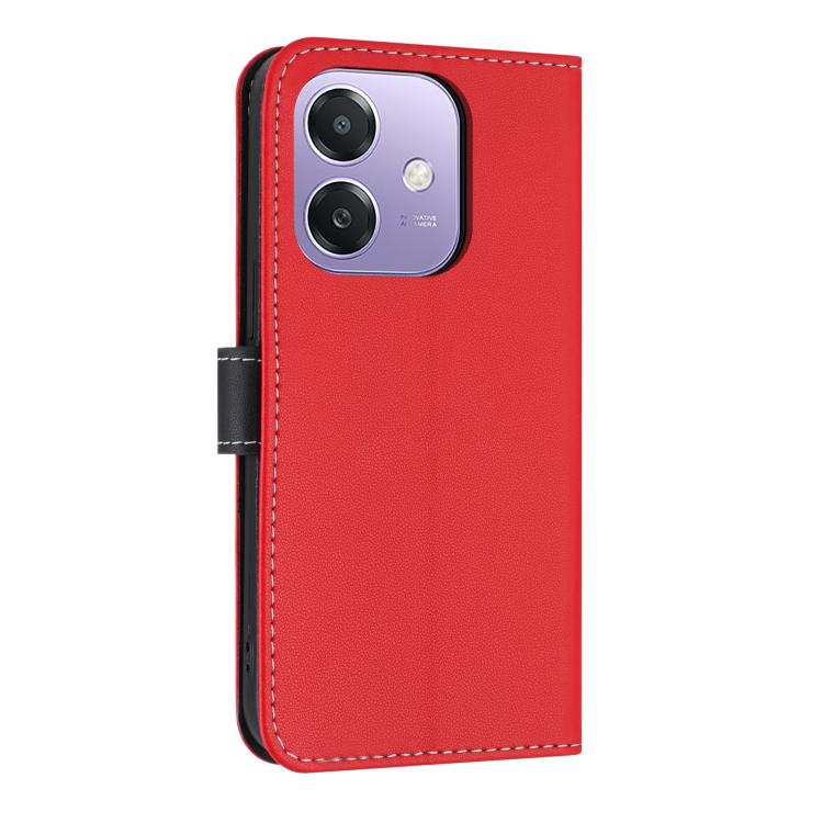 For OPPO A40 4G Global / A60 Metal Bow Leather Phone Case with Hand Strap