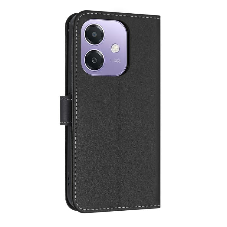 For OPPO A40 4G Global / A60 Metal Bow Leather Phone Case with Hand Strap