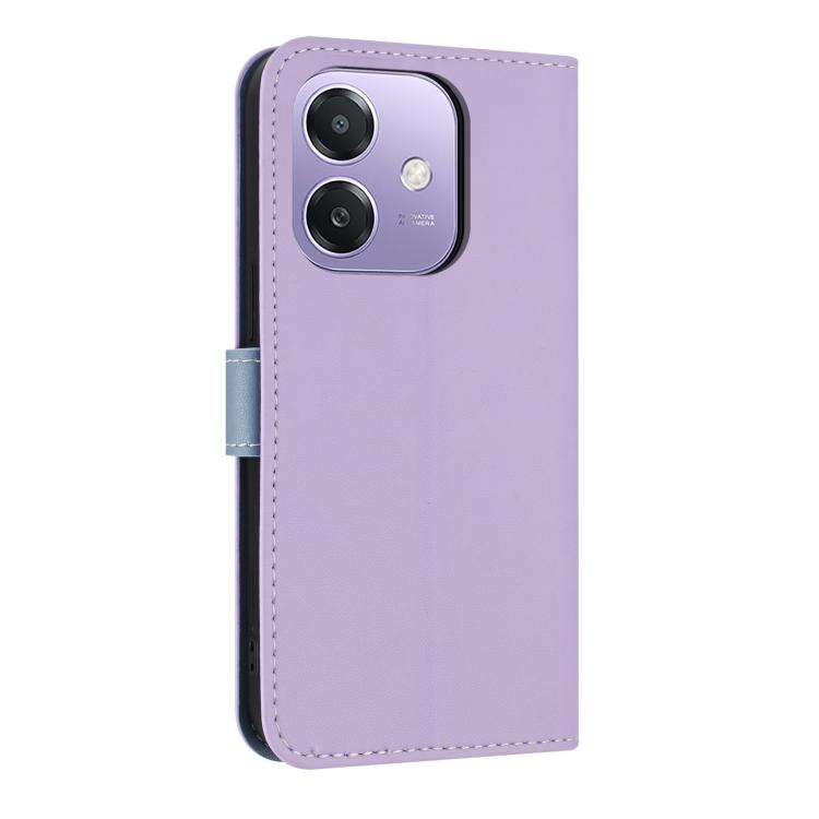 For OPPO A40 4G Global / A60 Metal Bow Leather Phone Case with Hand Strap