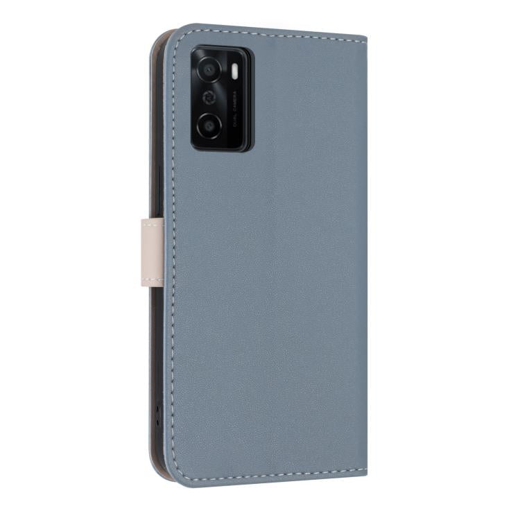 For OPPO A55s 5G Japan Metal Bow Leather Phone Case with Hand Strap