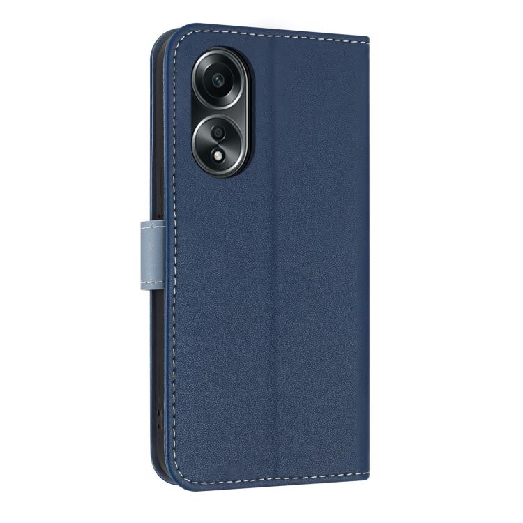 For OPPO A58 4G Global Metal Bow Leather Phone Case with Hand Strap