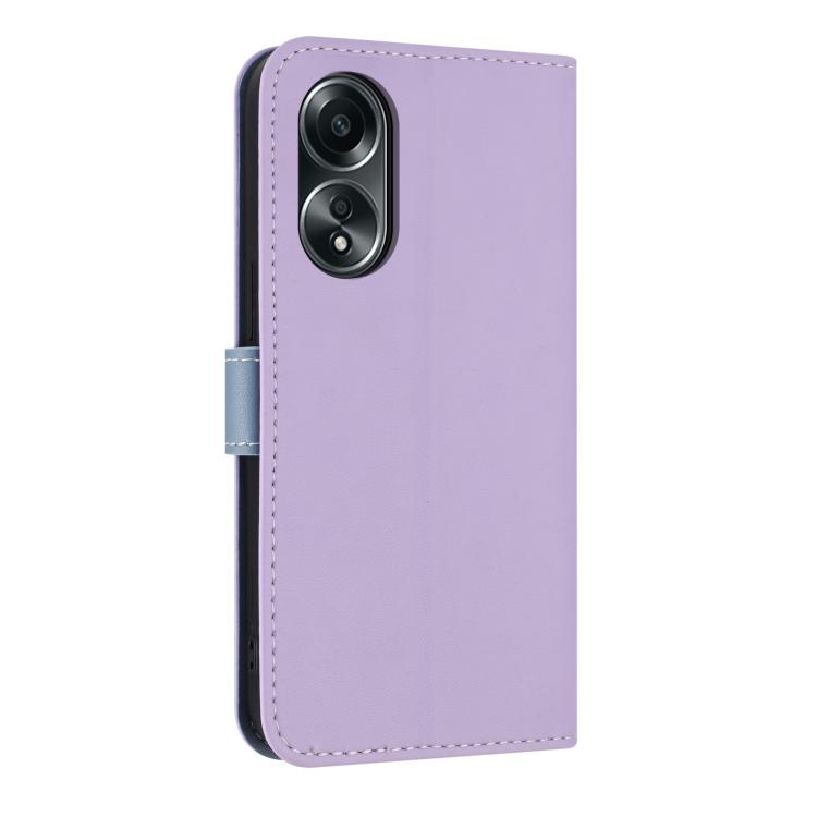 For OPPO A58 4G Global Metal Bow Leather Phone Case with Hand Strap