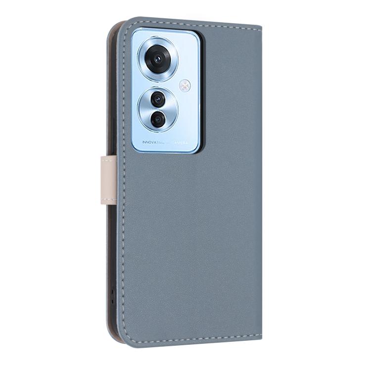 For OPPO Reno11 F / F21 Pro India Metal Bow Leather Phone Case with Hand Strap