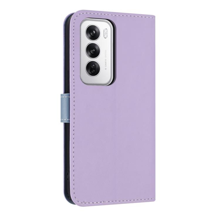 For OPPO Reno12 5G Global Metal Bow Leather Phone Case with Hand Strap