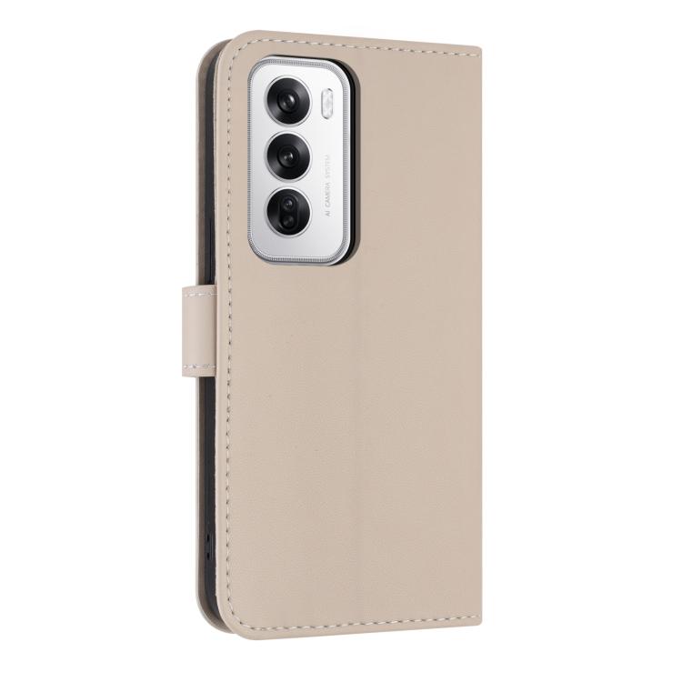 For OPPO Reno12 5G Global Metal Bow Leather Phone Case with Hand Strap
