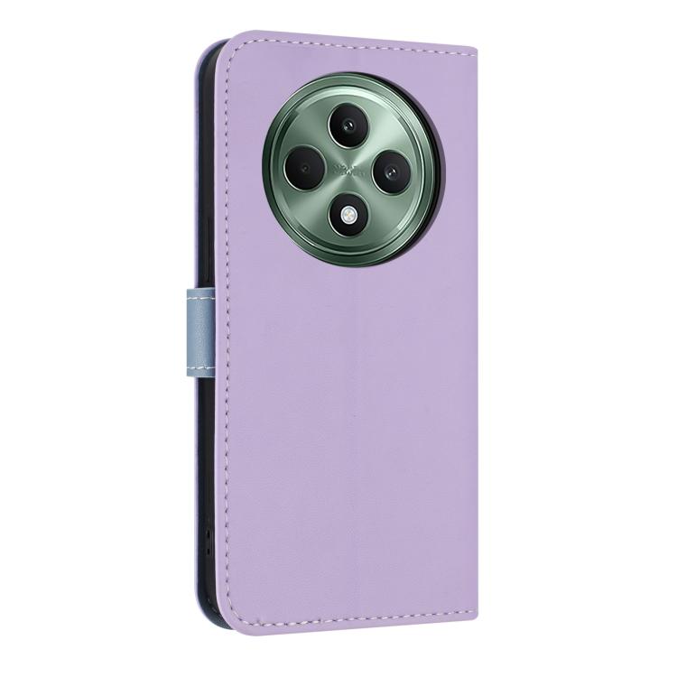 For OPPO Reno12 F Global Metal Bow Leather Phone Case with Hand Strap