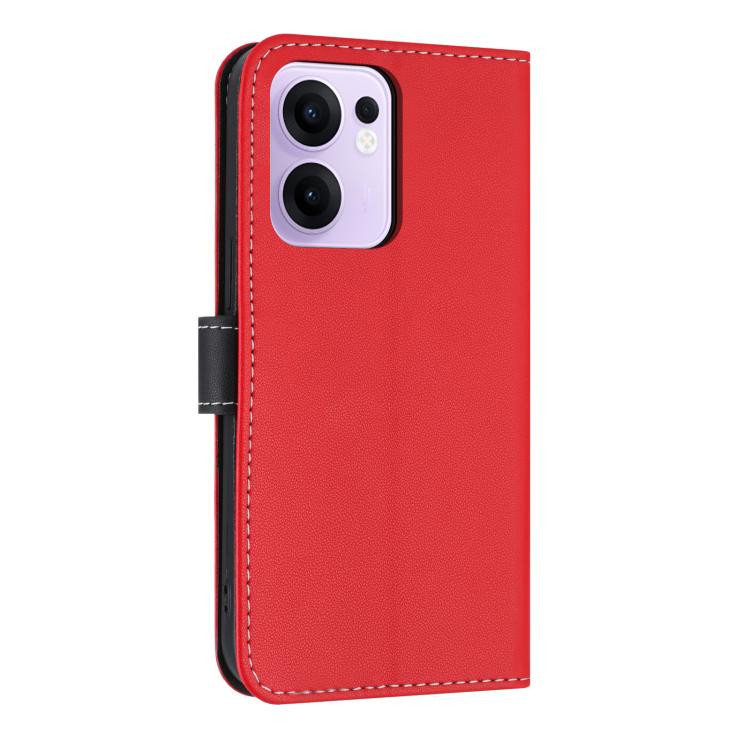 For OPPO Reno13 F Global Metal Bow Leather Phone Case with Hand Strap
