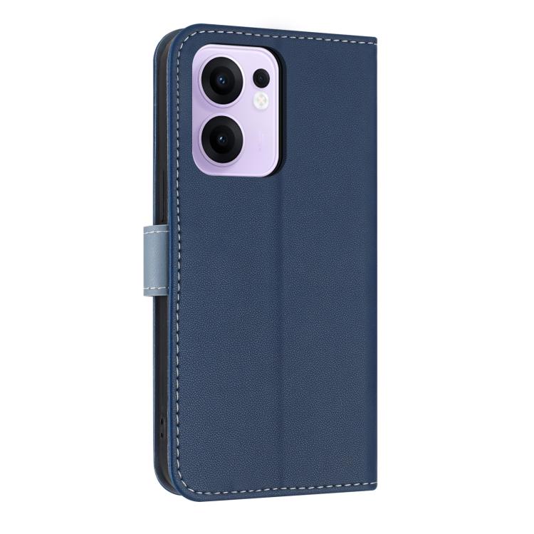 For OPPO Reno13 F Global Metal Bow Leather Phone Case with Hand Strap