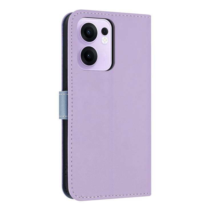 For OPPO Reno13 F Global Metal Bow Leather Phone Case with Hand Strap