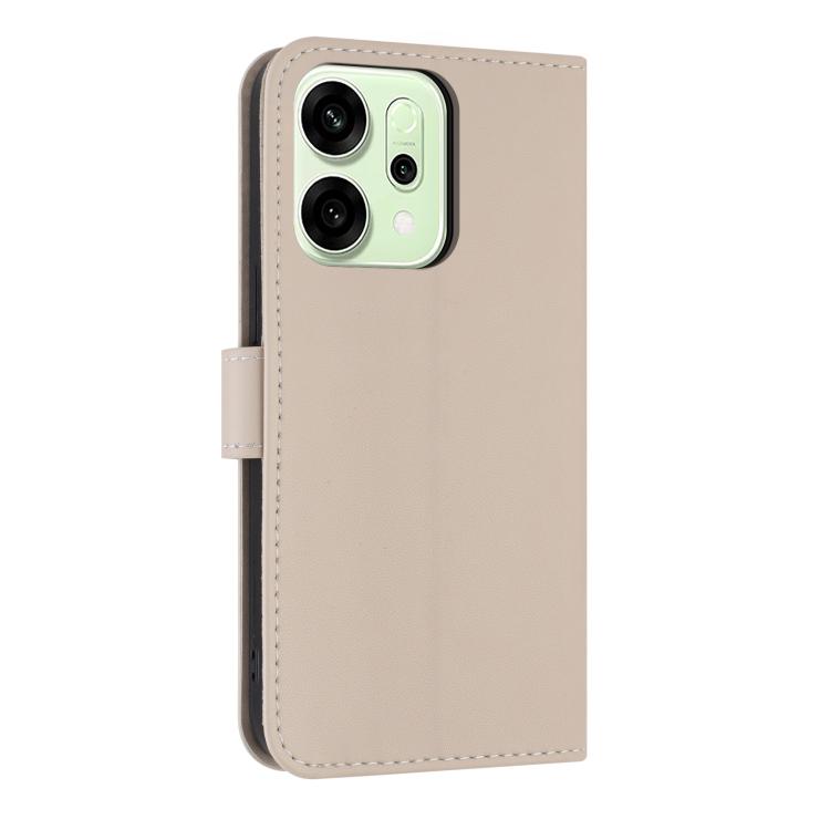 For OPPO Reno14 Pro 5G Metal Bow Leather Phone Case with Hand Strap