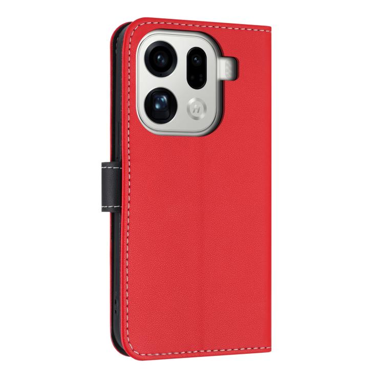 For OPPO Find X9 Pro Metal Bow Leather Phone Case with Hand Strap
