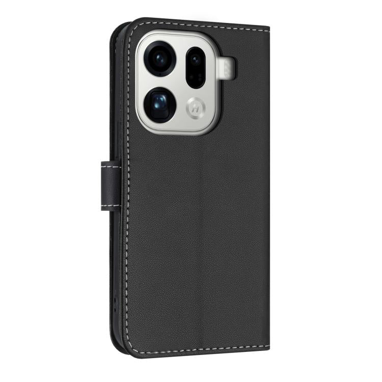 For OPPO Find X9 Pro Metal Bow Leather Phone Case with Hand Strap