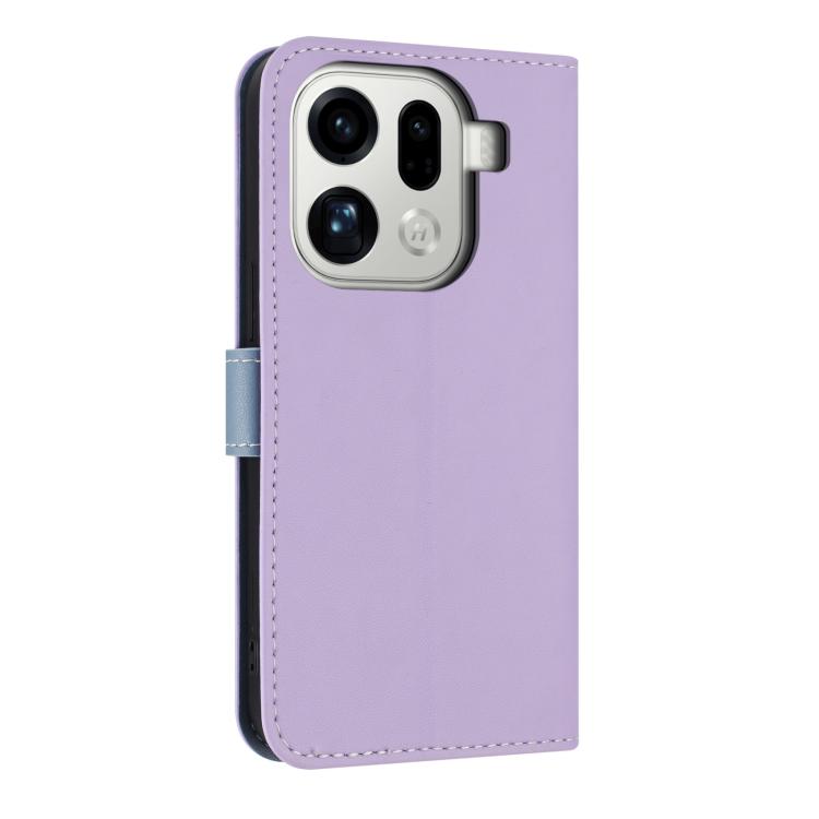 For OPPO Find X9 Pro Metal Bow Leather Phone Case with Hand Strap